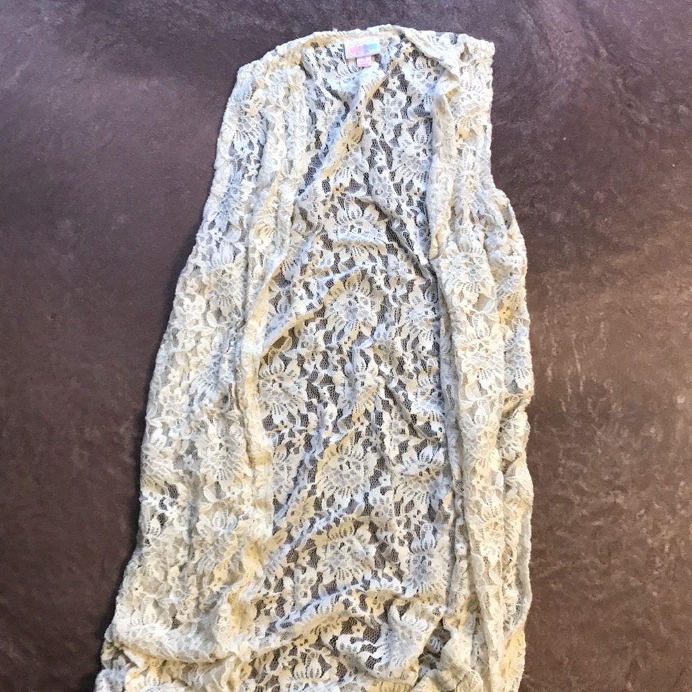 Cream lace Lularoe Joy